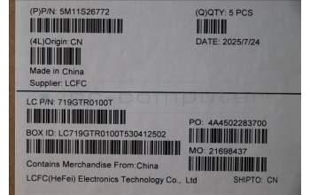 Lenovo 5M11S26772 C-Cover with keyboard, Portuguese, Black, UK