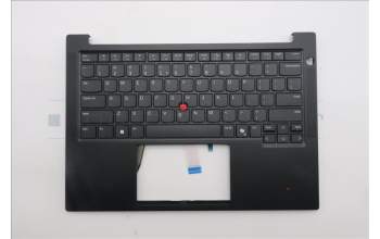 Lenovo 5M11S26791 C-Cover with keyboard, US English Euro, Black, US