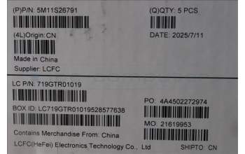 Lenovo 5M11S26791 C-Cover with keyboard, US English Euro, Black, US