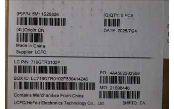 Lenovo 5M11S26836 C-Cover with keyboard, Danish, Black, Backlight, UK