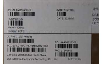 Lenovo 5M11S26840 C-Cover with keyboard, Spanish, Black, Backlight, UK