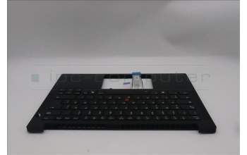 Lenovo 5M11S26848 C-Cover with keyboard, German, Black, Backlight, UK