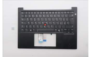 Lenovo 5M11S26864 C-Cover with keyboard, Italian, Black, Backlight, UK