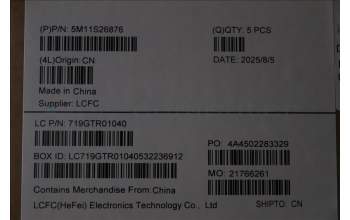 Lenovo 5M11S26876 C-Cover with keyboard, Russian, Black, Backlight, US