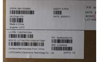 Lenovo 5M11S26882 C-Cover with keyboard, Czech Slovakian, Black, Backlight, UK