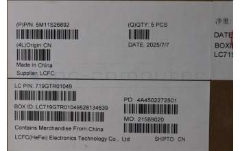 Lenovo 5M11S26892 C-Cover with keyboard, Nordic, Black, Backlight, UK