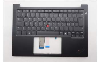 Lenovo 5M11S26898 C-Cover with keyboard, Switzerland, Black, Backlight, UK