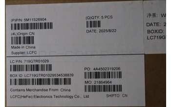 Lenovo 5M11S26904 C-Cover with keyboard, UK English, Black, Backlight, UK