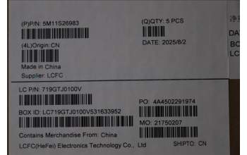 Lenovo 5M11S26983 C-Cover with keyboard, Spanish, Black, UK