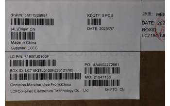 Lenovo 5M11S26984 C-Cover with keyboard, French, Black, US