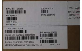 Lenovo 5M11S26994 C-Cover with keyboard, Italian, Black, UK