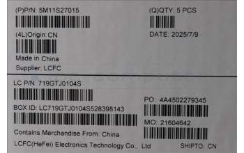 Lenovo 5M11S27015 C-Cover with keyboard, UK English, Black, UK