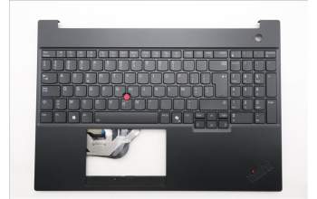 Lenovo 5M11S27051 C-Cover with keyboard, Belgian, Black, Backlight, UK