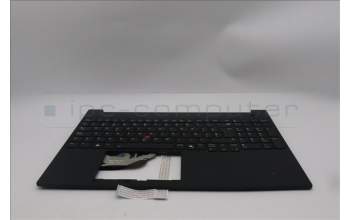 Lenovo 5M11S27056 C-Cover with keyboard, Spanish, Black, Backlight, UK
