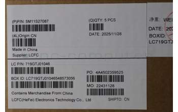 Lenovo 5M11S27087 C-Cover with keyboard, Czech Slovakian, Black, Backlight, UK