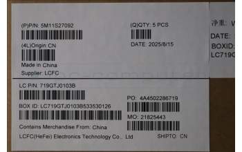 Lenovo 5M11S27092 C-Cover with keyboard, Swedish/Finnish, Black, Backlight, UK