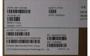 Lenovo 5M11S27094 MECH_ASM KB CCV NORDIC BL(Chicony)UK BK