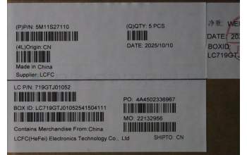 Lenovo 5M11S27110 C-Cover with keyboard, Icelandic, Black, Backlight, UK