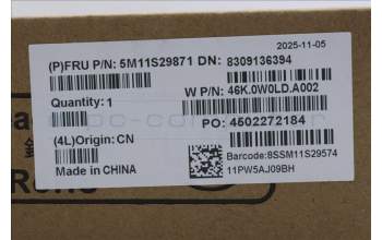 Lenovo 5M11S29871 Lenovo LCD Module, 13.3\", WUXGA, Touch, Anti-Glare, IPS, 400nit, 100%SRGB, RGB Hole