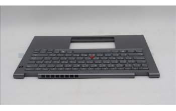 Lenovo 5M11S30214 C-Cover with keyboard, Arabic, Luna Grey, Backlight, World Face Camera, Heat Staking, US
