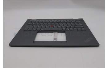 Lenovo 5M11S30220 C-Cover with keyboard, US English Euro, Luna Grey, Backlight, World Face Camera, Heat Staking, US