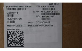 Lenovo 5M11S30250 C-Cover with keyboard, Belgian, Luna Grey, Non-Backlight, No World Face Camera, Heat Staking, UK