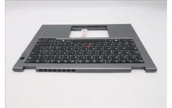 Lenovo 5M11S30286 C-Cover with keyboard, Italian, Luna Grey, Non-Backlight, No World Face Camera, Heat Staking, UK