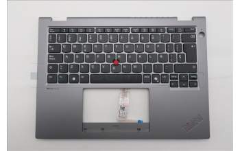 Lenovo 5M11S30304 C-Cover with keyboard, Spanish, Luna Grey, Non-Backlight, No World Face Camera, Heat Staking, UK