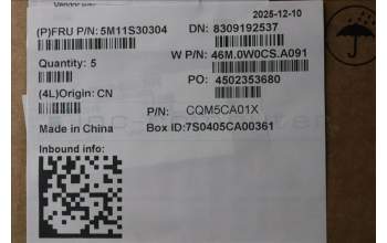 Lenovo 5M11S30304 C-Cover with keyboard, Spanish, Luna Grey, Non-Backlight, No World Face Camera, Heat Staking, UK