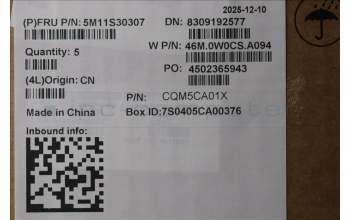 Lenovo 5M11S30307 C-Cover with keyboard, Swedish/Finnish, Luna Grey, Non-Backlight, No World Face Camera, Heat Staking, UK