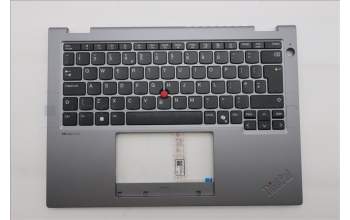 Lenovo 5M11S30319 C-Cover with keyboard, UK English, Luna Grey, Non-Backlight, No World Face Camera, Heat Staking, UK