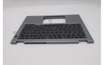 Lenovo 5M11S30319 C-Cover with keyboard, UK English, Luna Grey, Non-Backlight, No World Face Camera, Heat Staking, UK