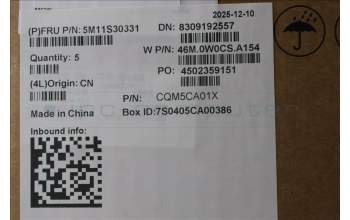 Lenovo 5M11S30331 C-Cover with keyboard, Bulgarian, Luna Grey, Backlight, No World Face Camera, Heat Staking, UK