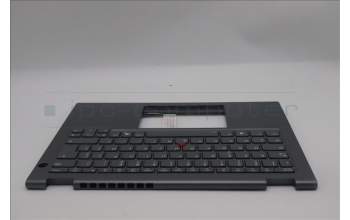 Lenovo 5M11S30346 C-Cover with keyboard, French, Luna Grey, Backlight, No World Face Camera, Heat Staking, US