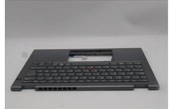 Lenovo 5M11S30352 C-Cover with keyboard, German, Luna Grey, Backlight, No World Face Camera, Heat Staking, UK