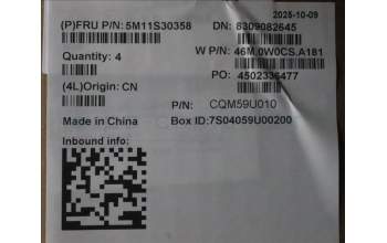 Lenovo 5M11S30358 C-Cover with keyboard, Icelandic, Luna Grey, Backlight, No World Face Camera, Heat Staking, UK