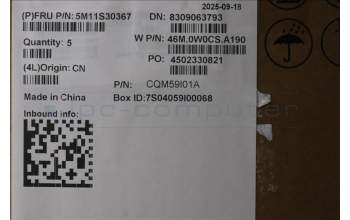 Lenovo 5M11S30367 C-Cover with keyboard, Norwegian, Luna Grey, Backlight, No World Face Camera, Heat Staking, UK