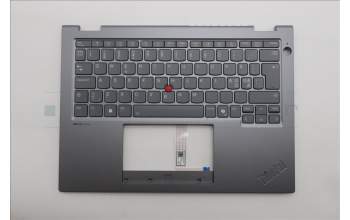 Lenovo 5M11S30370 C-Cover with keyboard, Nordic, Luna Grey, Backlight, No World Face Camera, Heat Staking, UK