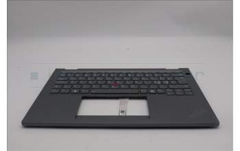 Lenovo 5M11S30370 C-Cover with keyboard, Nordic, Luna Grey, Backlight, No World Face Camera, Heat Staking, UK