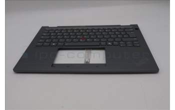 Lenovo 5M11S30504 C-Cover with keyboard, German, Luna Grey, Backlight, World Face Camera, Heat Staking, UK