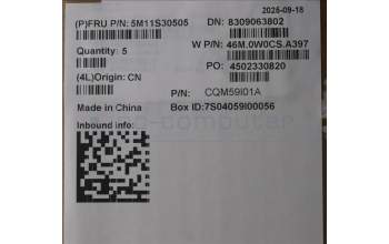 Lenovo 5M11S30505 C-Cover with keyboard, Hungarian, Luna Grey, Backlight, World Face Camera, Heat Staking, UK