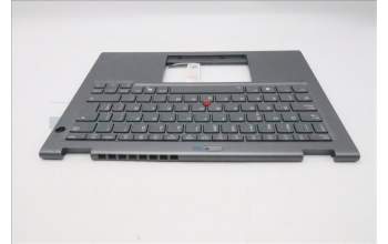 Lenovo 5M11S30529 C-Cover with keyboard, Spanish, Luna Grey, Backlight, World Face Camera, Heat Staking, UK
