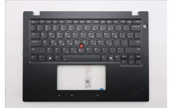 Lenovo 5M11S30605 C-Cover with keyboard, Greek, Black, Backlight, Heat Staking, US