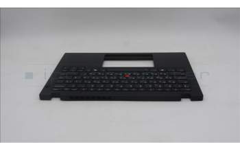Lenovo 5M11S30626 C-Cover with keyboard, Ukraine, Black, Backlight, Heat Staking, US