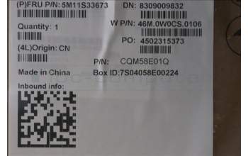 Lenovo 5M11S33673 C-Cover with keyboard, UK English, Black, Non-Backlight, Heat Staking, UK