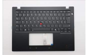 Lenovo 5M11S33680 C-Cover with keyboard, Belgian, Black, Backlight, Heat Staking, UK