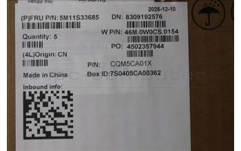 Lenovo 5M11S33685 C-Cover with keyboard, Bulgarian, Black, Backlight, Heat Staking, UK