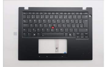 Lenovo 5M11S33691 C-Cover with keyboard, Czech Slovakian, Black, Backlight, Heat Staking, UK