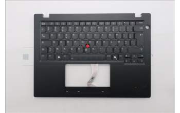 Lenovo 5M11S33700 C-Cover with keyboard, French, Black, Backlight, Heat Staking, US