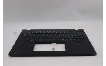Lenovo 5M11S33706 C-Cover with keyboard, German, Black, Backlight, Heat Staking, UK